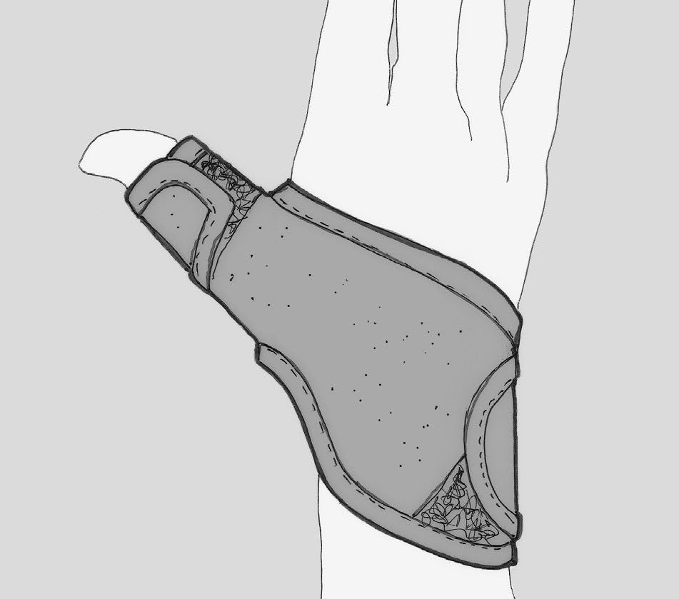 Īkšķa atbalsts Plustyle plaukstas locītavas ortozēm PLUSTYLE 502